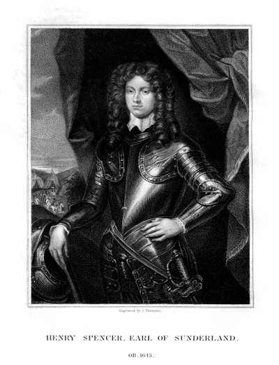 Henry Spencer, 1st Earl of Sunderland, English Soldier by J. Thomson