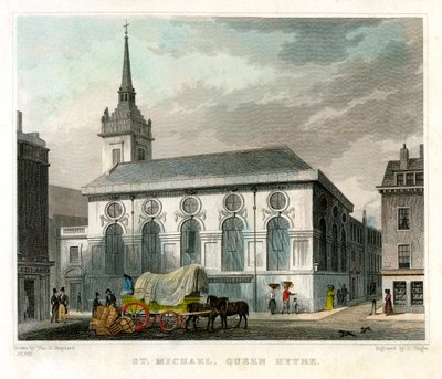 Church of St Michael Queenhithe, City of London by J. Tingle