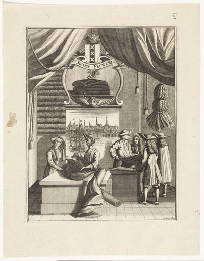 Interior of a Fabric Shop Named 