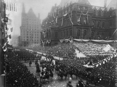 Dedication Ceremonies on Adams Street, Chicago, for the World
