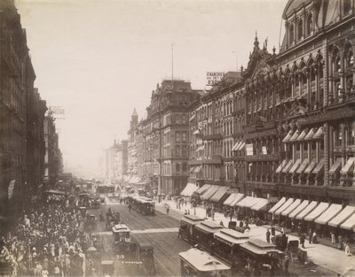 View of State Street Looking North from Madison Street, Chicago, 1890 by J. W. Taylor