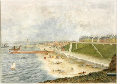 Roker Terrace and Harbour Entrance from Holey Rock by J. Webster