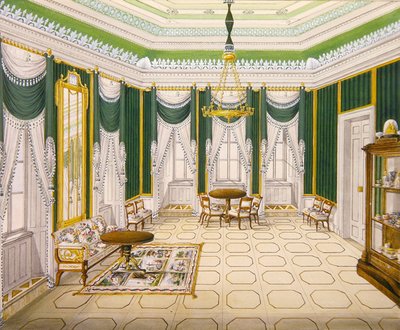 Interior drawing room in the Schloss Ballenstedt, Saxe-Anhalt by J. Willing
