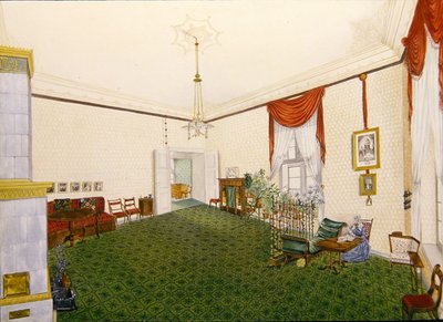 Sitting room in the Schloss Ballenstedt in Saxe-Anhalt by J. Willing