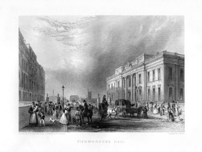 Fishmongers Hall, London, 19th century by J. Woods