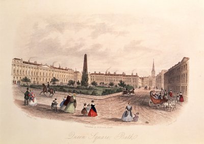 Queen Square, Bath by J. after Appleby