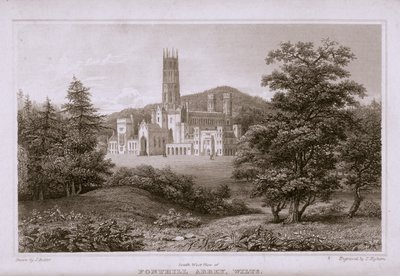 South-west view of Fonthill Abbey, engraved by T. Higham by J. after Rutter