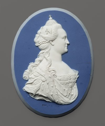Portrait medallion of Empress Catherine II of Russia, c.1775 by J. and Bentley Wedgwood