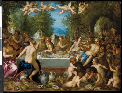 The feast of the gods: The marriage of Bacchus and Ariadne by J. and Rottennhammer Hans I Brueghel