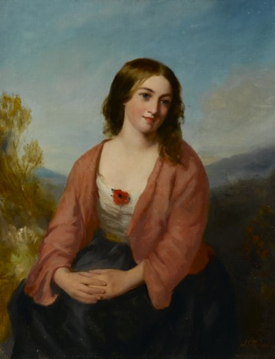 Young Woman in a Pink Dress by J. or H. Stannier