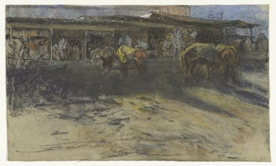 Pack Donkeys at the Grand Market in Tangier by Jac van Looij