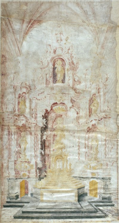 Drawing of the Main Altarpiece of Santa Maria d