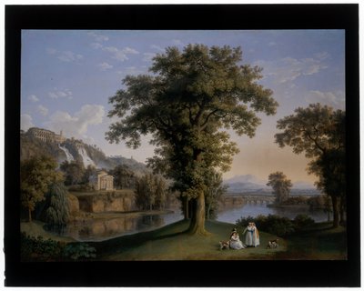 Ideal Landscape with the Small Cascatelle and the Maecenas Villa in Tivoli by Jacob Philippe Hackert