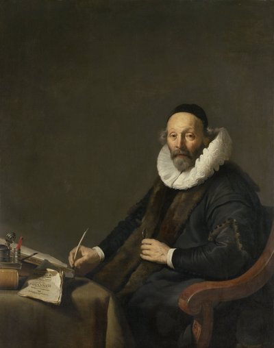 Portrait of Johannes Wtenbogaert (1557-1644). Remonstrant Minister in The Hague by Jacob Adriaensz. Backer