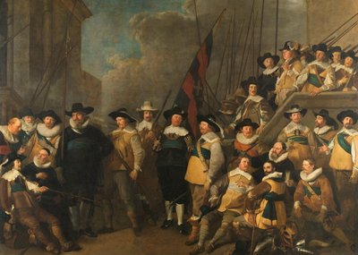 Officers and Other Civic Guardsmen of the V District in Amsterdam under the Command of Captain Cornelis de Graeff and Lieutenant Hendrick Lauwrensz by Jacob Adriaensz. Backer