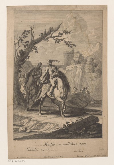 Riders Passing Through the Valley (Medijs in vallibus acri Gaudet equo) by Jacob Andreas Fridrich (I)