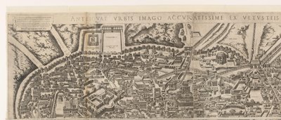 Map of Rome During the Time of Emperor Augustus (Upper Sheet) by Jacob Bos