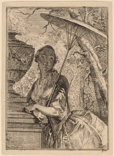 Young Woman Holding a Parasol by Jacob Buys