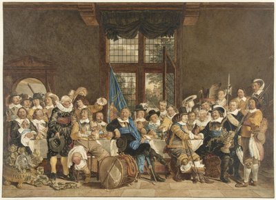 The Banquet of the Amsterdam Civic Guard in Celebration of the Peace of Münster, June 18, 1648 by Jacob  Cats