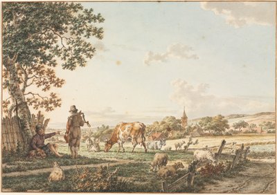 Pastoral Landscape with Village by Jacob Cats