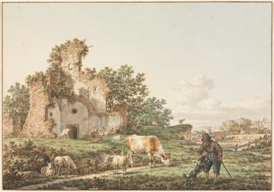 Pastoral Landscape with a Ruin, 1799 by Jacob Cats