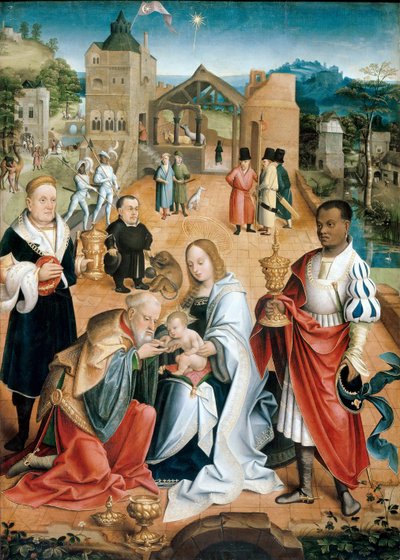 The Adoration of the Magi (Central Panel of the Triptych) by Jacob Claesz. von Utrecht