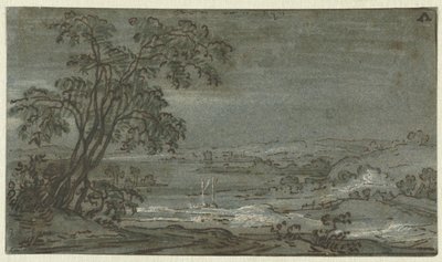 Hilly Landscape with River Bend by Jacob Colijn