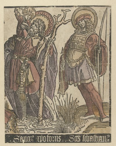 Saints Christopher and Sebastian (Saints with Anna in Threes) by Jacob Cornelisz van Oostsanen