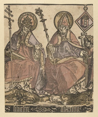 Saints Silvester and Martinus (Saints with Anna in Threes) by Jacob Cornelisz van Oostsanen