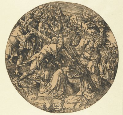 Carrying of the Cross, The Round Passion (series title) by Jacob Cornelisz van Oostsanen