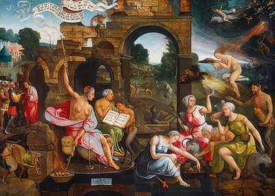 Saul and the Witch of Endor. 1526 by Jacob Cornelisz van Oostsanen