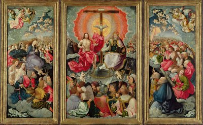 Triptych with Adoration of the Trinity by Jacob Cornelisz van Oostsanen