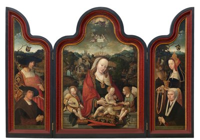 Tryptich of Pompeius Otto and His Wife Gerbich Claesdr by Jacob Cornelisz van Oostsanen
