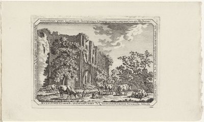 Cattle at the Ruins of Brederode by Jacob Elias van Varelen
