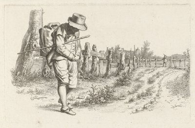 Traveler on a Country Road (Study Prints) by Jacob Ernst Marcus