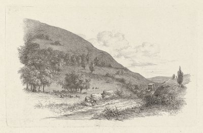 Carriage in a Landscape (series title: Study Prints / Etudes Gravées) by Jacob Ernst Marcus