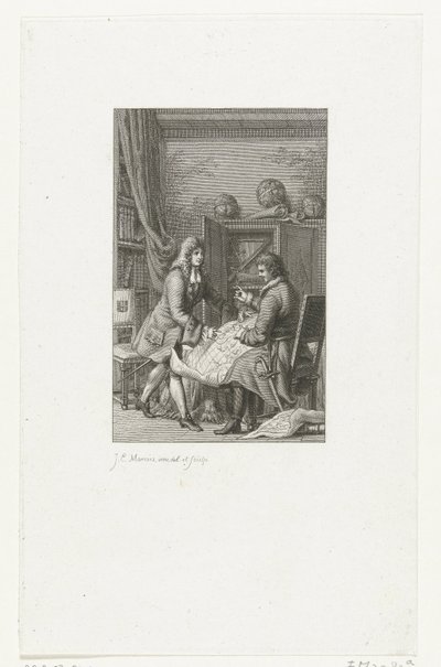 Tsar Peter the Great and Mayor Nicolaes Witsen Studying a Map by Jacob Ernst Marcus
