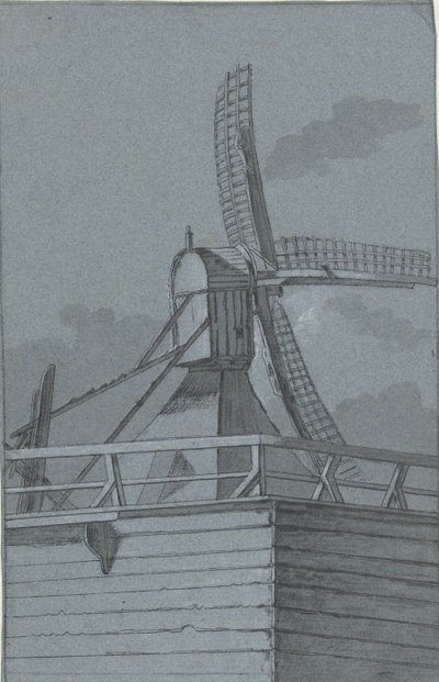 Windmill with Wooden Base by Jacob Ernst Marcus