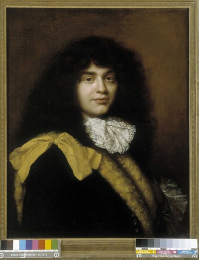 Portrait of a man with a yellow strap by Jacob Ferdinand Voet