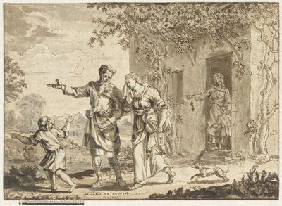 Abraham Expels Hagar and Ishmael by Jacob Folkema