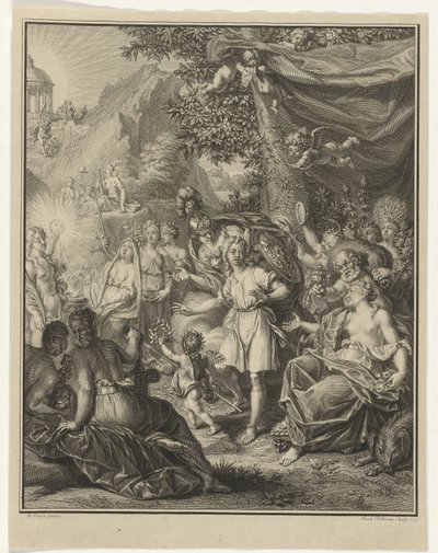 Allegorical Scene with Telemachus and Minerva by Jacob Folkema