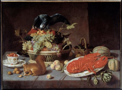 Still life with the squirrel by Jacob  Foppens van Es