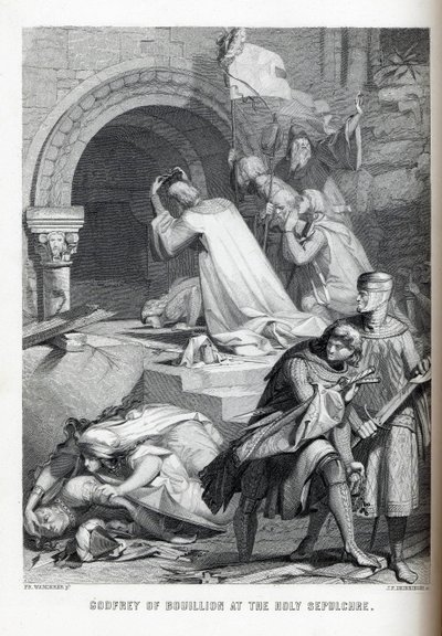Godfrey of Bouillon at the Holy Sepulchre by Jacob Friedrich Deininger