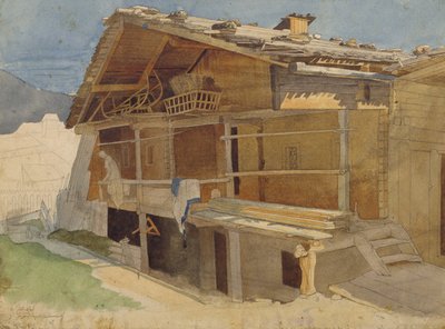 Farmhouse Under Construction, 1829 by Jacob Gensler