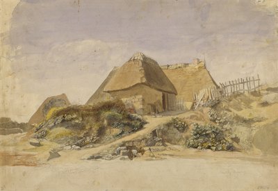 Fishermens Cabins at the Hopesberg Beach, 1834 by Jacob Gensler