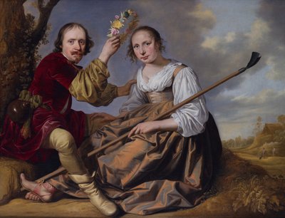 A Couple in a Pastoral Landscape by Jacob Gerritsz Cuyp