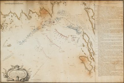 The Battle of Viborg Bay, 1790 Map, 1790 by Jacob Gillberg