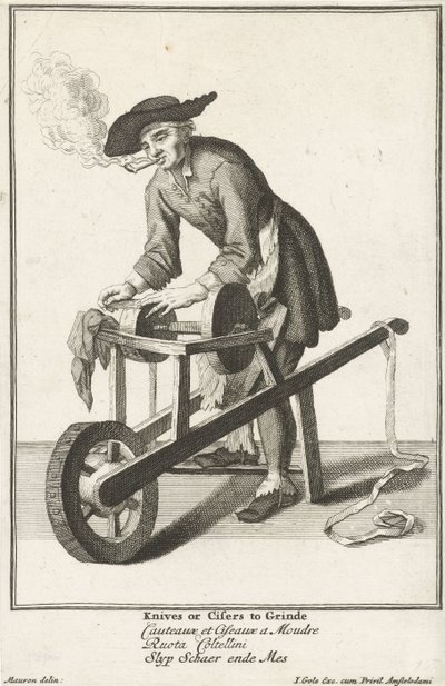 Scissors Grinder (series title: Street Vendors in London) by Jacob Gole