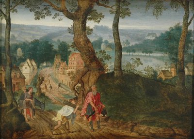 Landscape with Abraham and Isaac by Jacob Grimmer