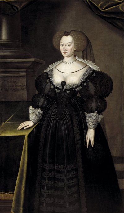 Portrait of Princess Maria Eleonora of Brandenburg, Queen of Sweden by Jacob Heinrich Elbfas